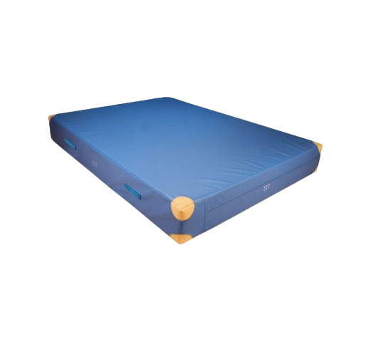 Tapis de sol souple Webo bleu avec coins en cuir Bänfer